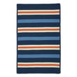 Product Image of Striped Set Sail Blue, Orange (PS-41) Area-Rugs