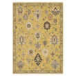 Oriental Weavers Lucca 2863 Yellow rug in a vibrant, abstract pattern with warm tones, perfect for adding elegance and style to any room.