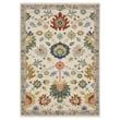 Elegant Oriental Weavers Lucca 2888 Ivory, Grey rug with intricate patterns, perfect for enhancing modern or classic home interiors.
