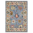 Oriental Weavers Lucca 2889 Blue, Ivory A rug with intricate patterns on a flat surface, perfect for enhancing any living space.