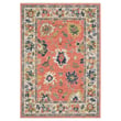 Oriental Weavers Lucca 2889 rug in pink and ivory displayed vertically. Ideal for elegant, modern living spaces.
