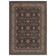 Oriental Weavers Hastings HA-07 Charcoal and Pink rug featuring intricate patterns on a cozy living room floor with a neutral decor setting.