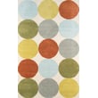 Product Image of Contemporary / Modern Ivory, Rust, Green (DEL-1) Area-Rugs