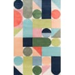 Product Image of Contemporary / Modern Ivory, Blue, Green (DEL-8) Area-Rugs