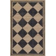 Erin Gates by Momeni Orchard Block Black rug ORC-5; a handwoven design featuring geometric patterns in white and black tones.