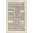 Momeni Simba SIM-3 White rug, hand-tufted, soft beige and cream tones, elegant geometric pattern, perfect for modern living spaces.