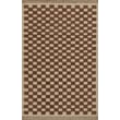 Momeni Willow WLO-1 Brown rug, handwoven with earthy tones, displayed on a hardwood floor in a cozy, modern living room setting.