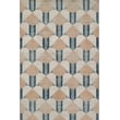 Momeni Edition EDI-1 Blue rug featuring an intricate geometric pattern in shades of blue and grey, perfect for modern living spaces.