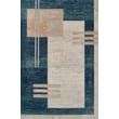Momeni Edition EDI-4 Blue rug featuring intricate patterns in calming blue hues, ideal for adding elegance to any living space.