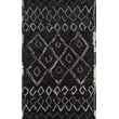 Momeni Margaux MGX-3 Black area rug showcasing an intricate pattern with black and ivory tones. Ideal for elegant home decor.