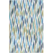 Waverly Sun and Shade SND-01 Seaglass rug in soft blue and beige hues, made of polyester, ideal for outdoor spaces or casual interiors.