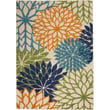 Product Image of Floral / Botanical Blue, Green, Orange Area-Rugs