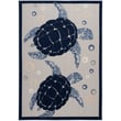 Nourison Aloha ALH-27 Navy, Blue rug featuring vibrant floral patterns in navy and blue, perfect for enhancing indoor or outdoor settings.
