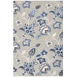 Nourison Aloha ALH-31 rug in vibrant blue and grey, showcasing an intricate floral pattern, perfect for enhancing any living space.