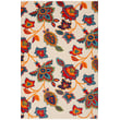 Nourison Aloha ALH-31 rug in vibrant red, blue, and orange hues, featuring a floral pattern, ideal for adding a lively touch to any room.