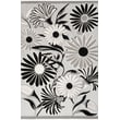 Nourison Aloha ALH-33 Black, White rug showcasing its intricate geometric patterns, perfect for enhancing modern interior decor.