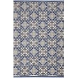 Nourison Aloha ALH-34 Blue rug, features a vibrant floral pattern with blue, green, and coral hues; ideal for lively home decor.