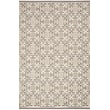 Nourison Aloha ALH-34 ivory and grey area rug with dynamic geometric patterns, perfect for modern living spaces.