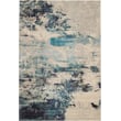 Product Image of Abstract Ivory, Teal Area-Rugs