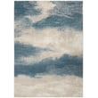 Product Image of Contemporary / Modern Nourison &middot; Maxell &middot; MAE-06 &middot; Ivory, Teal Area-Rugs