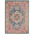 Product Image of Contemporary / Modern Teal, Pink Area-Rugs