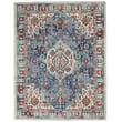 Product Image of Contemporary / Modern Ivory, Blue, Orange Area-Rugs