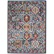 Product Image of Contemporary / Modern Blue, Orange, Ivory Area-Rugs