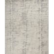Nourison Ocean OCP-03 Ivory Slate rug, hand-knotted with an elegant pattern in ivory and slate tones, displayed on a rustic wood floor.