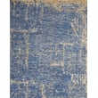 Nourison Luna LUN-01 rug in dark blue and mocha, hand-knotted, showcases intricate patterns, ideal for elegant home decor settings.