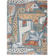 Nourison Astra Washables ASW-01 Blue rug featuring a modern design with shades of blue, suitable for contemporary living spaces.