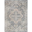 Nourison Astra Washables ASW-12 rug in grey and blue, featuring a soft, durable design ideal for modern living spaces.