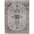 Nourison Brilliance Washables WSB-05 rug in ivory and blue, featuring intricate patterns, ideal for modern and stylish living spaces.