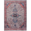 Nourison Brilliance Washables WSB-05 Ivory, Brick rug; features a bold geometric pattern in ivory and brick hues, perfect for modern decor.