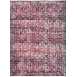 Nourison Brilliance Washables WSB-06 Brick, Ivory rug in a modern living room setting, featuring bold geometric patterns on a soft texture.