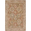 Nourison Petra PTR-01 Green rug showcasing a geometric pattern in earthy green tones, perfect for enhancing any living space.