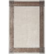 Ivory and silver Nourison Desire DSR-01 area rug, showcasing a modern design with intricate patterns, perfect for a contemporary living space.