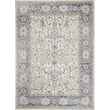 Elegant 57 Grand by Nicole Curtis Series 4 SR-402 Cream, Blue rug featuring intricate patterns, perfect for enhancing any living space.