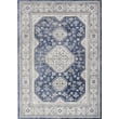 Modern area rug, 57 Grand by Nicole Curtis Series 4 SR-403 in grey and navy, featuring intricate patterns, ideal for contemporary living spaces.