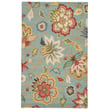 Product Image of Floral / Botanical Light Blue, Red, Yellow (HAC-09) Area-Rugs