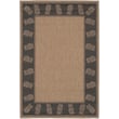 Product Image of Beach / Nautical Couristan &middot; Recife &middot; Tropics &middot; Cocoa, Black (1177-2500) Area-Rugs