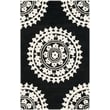 Product Image of Contemporary / Modern Black, Ivory (D) Area-Rugs