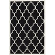 Product Image of Contemporary / Modern Safavieh &middot; Dhurries &middot; DHU-632 &middot; Black, Ivory (A) Area-Rugs