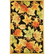Product Image of Floral / Botanical Black, Yellow (B) Area-Rugs