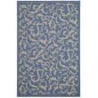 Product Image of Floral / Botanical Safavieh &middot; Courtyard II &middot; CY-2653 &middot; Blue, Natural (3103) Area-Rugs