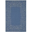 Product Image of Floral / Botanical Safavieh &middot; Courtyard II &middot; CY-5139 &middot; Blue, Ivory (C) Area-Rugs