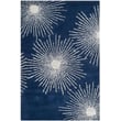 Product Image of Contemporary / Modern Dark Blue, Ivory (M) Area-Rugs