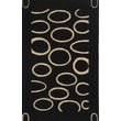 Product Image of Contemporary / Modern Black, Ivory (A) Area-Rugs