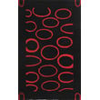 Product Image of Contemporary / Modern Black, Red (B) Area-Rugs