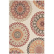 Product Image of Contemporary / Modern Cream, Red (0313) Area-Rugs