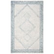 Safavieh Abstract ABT-345 Ivory, Blue (M) Hand-Tufted Rug showcases a modern design with ivory, blue, and hints of muted colors.